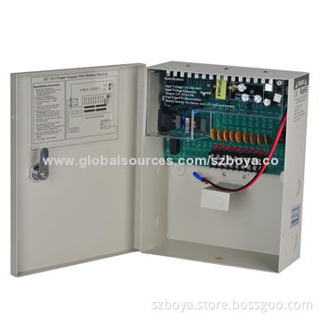 CCTV power supply DC12V10A for 9chs Cameras,support UPS backup power